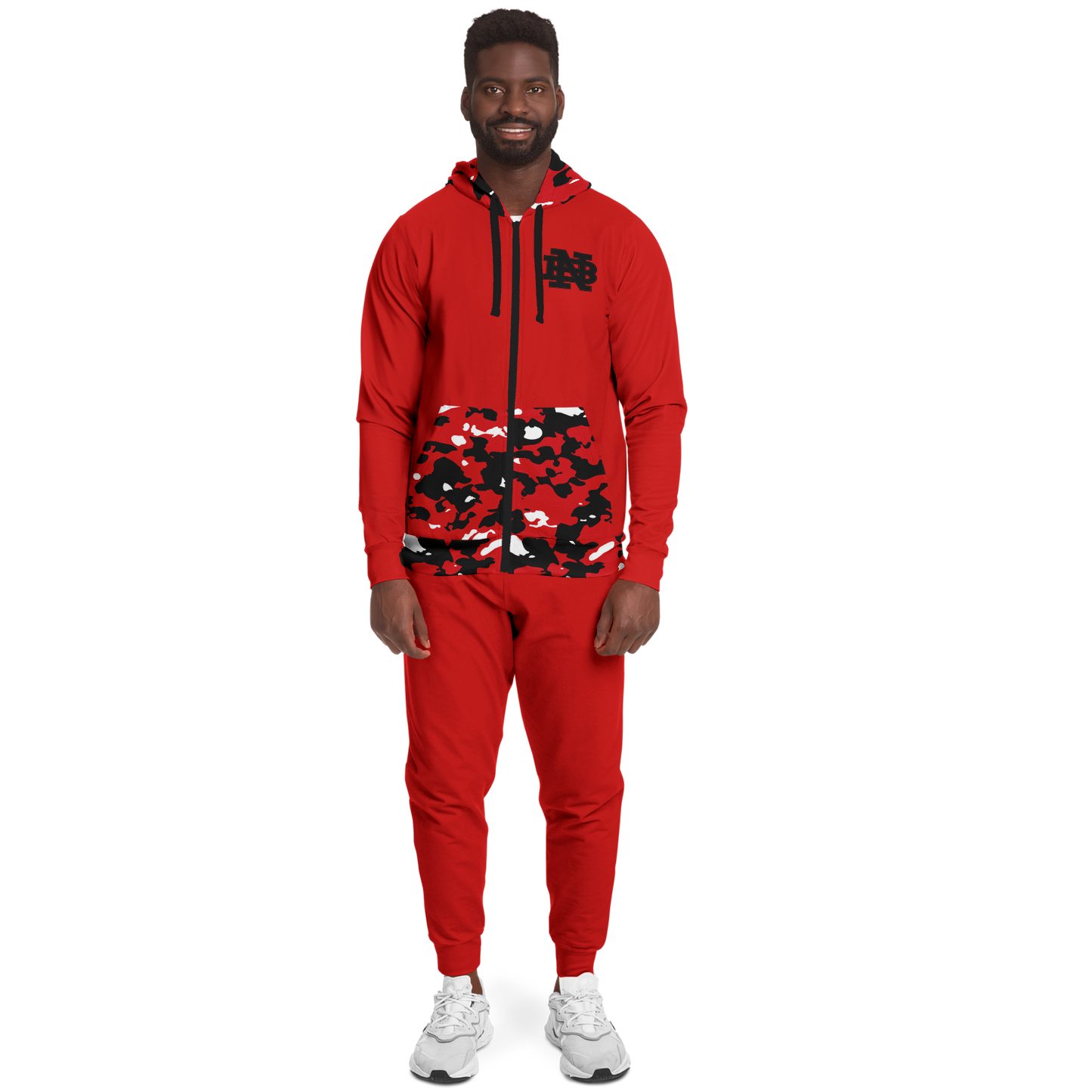 Custom New Bern High School Camo Zip Hoodie and Jogger Set