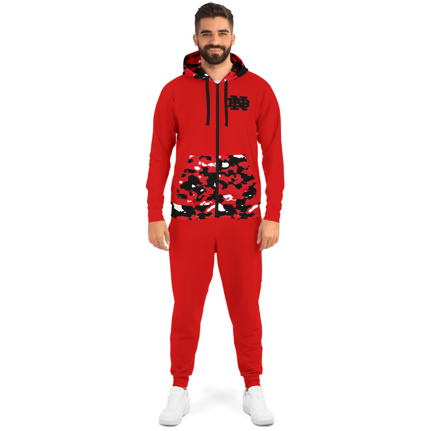 Custom New Bern High School Camo Zip Hoodie and Jogger Set