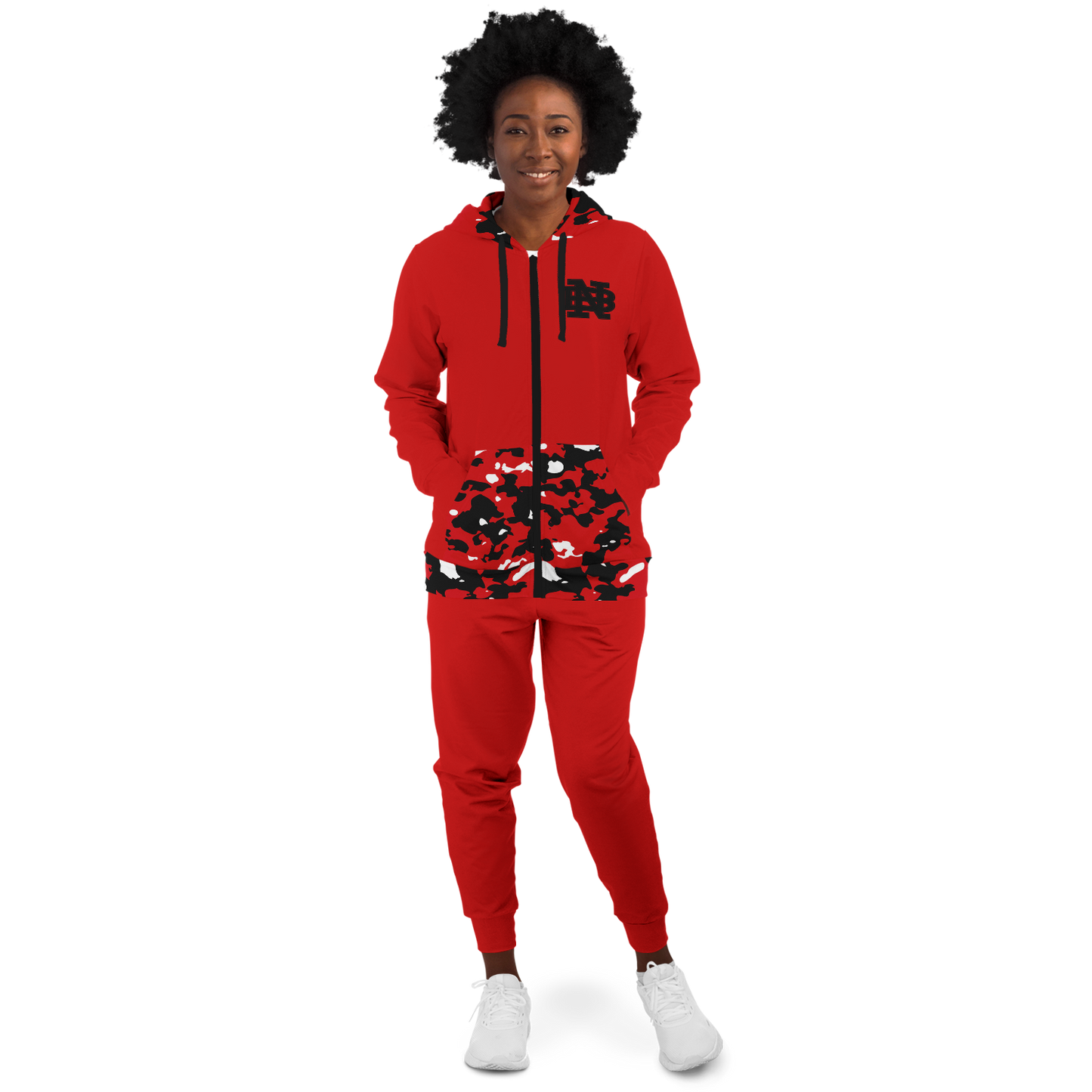 Custom New Bern High School Camo Zip Hoodie and Jogger Set
